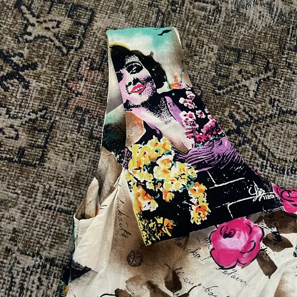 JAMS WORLD Dress Vintage 80s Rare - 1920S Flapper Girls Rayon Photo Print 7 - Picture 4 of 5